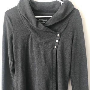 Gray, Light weight fleece cardigan